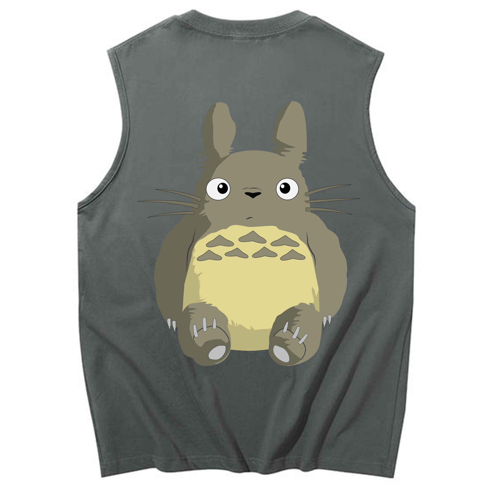 （画像用） となりのトトロ 草壁メイ 草壁サツキ My Neighbor Totoro Satsuki Kusakabe Mei Kusakabe コットン100％タンクトップ（背面プリント）